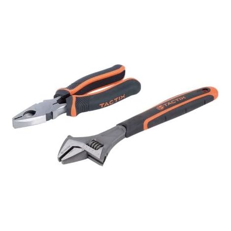 TACTIX - SET 2 PEZZI PINZA E CHIAVE A RULLINO