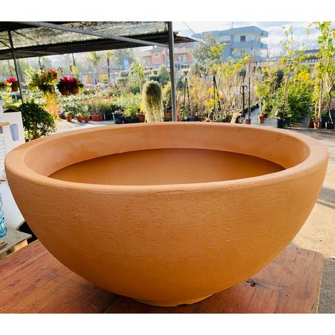 Ciotola vaso di design Ø85 H43 in polimero resistente impruneta per piante da interno ed esterno - Made in Italy - Monacis