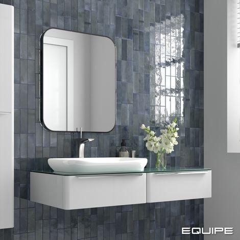 Carrelage mural faïence effet rustique THANGLONG 16.1x5.1cm Blue night - Brillant - boîte de 0.55 m2 16.1x5.1 cm Blue night - Brillant / Poli - boîte
