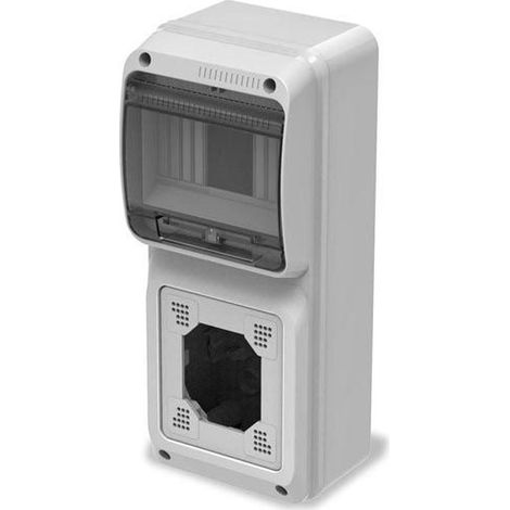Quadro vuoto flangiato, 305x125x107mm, 6 moduli, 1 presa - Rosi RS3928 (1/5)