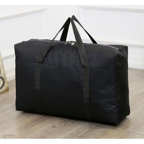 Sac de déménagement sac d'emballage de vêtements résistant à l'humidité sac de sport sac de rangement au sol - tissu Oxford épaissi, noir, 80 x 45 x 25cm, 1pc (1/4)