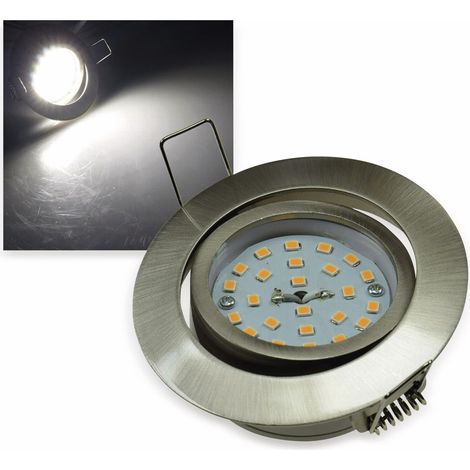 CHILITEC Spot LED encastrable "Flat-32" EEK F, 5 W, 590 lm, 4000 K, acier inoxydable (1/3)