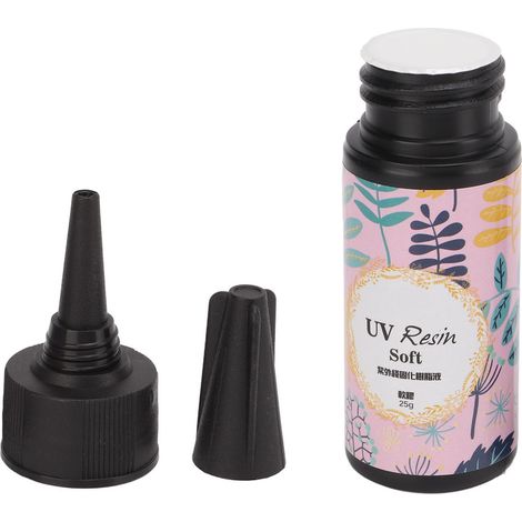 UV-Harz, sicher, ungiftig, schnellhärtend, hochtransparent, geringe Schrumpfung, auslaufsicher, UV-Epoxidharz für DIY-Schmuckherstellung, 25 g (1/5)