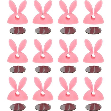 Stück Rosa Kabelorganisator Clips aus Tpr mit Hasenohren