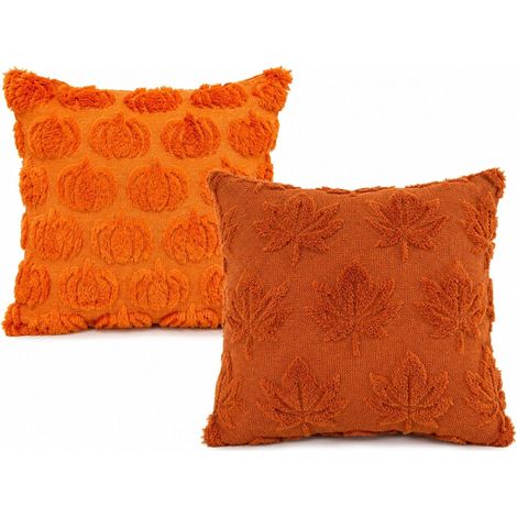2 Housses de Coussin en Forme de Citrouille d'automne, Taie d'oreiller (1/5)