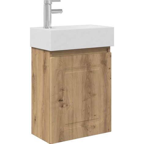 Bathroom Vanity Unit with Tap Artisan Oak 45.5 x 22.5 x 84 cm vidaXL (1/5)