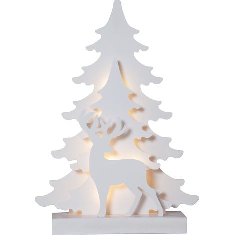 3D Weihnachtsleuchte ,Grandy', LED, batteriebetrieben, weiß, 41cm (1/5)