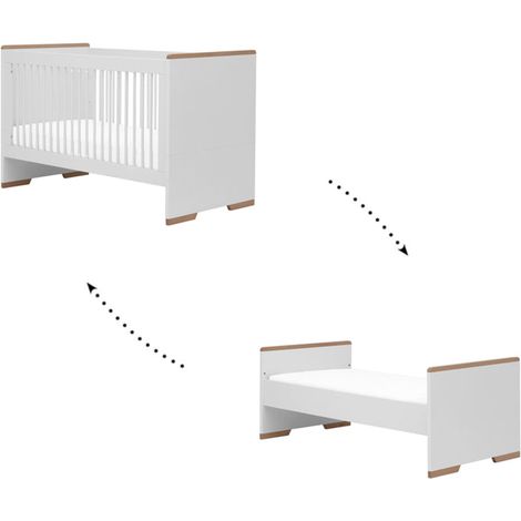 Lettino evolutivo Pinio Snap Bianco e legno (1/5)