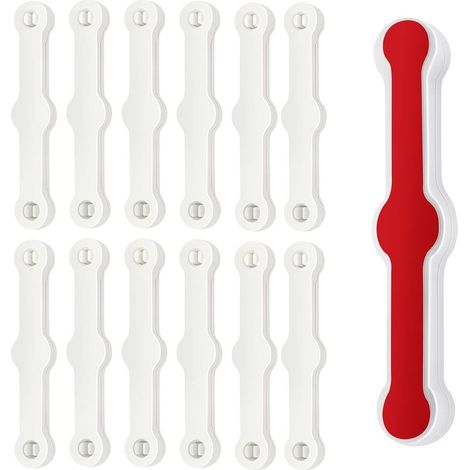 Clips autoadhesivos para mosquiteras de ventana (12 unidades), fijaciones para mosquiteras, no requieren perforación para balcón o terraza. (1/4)