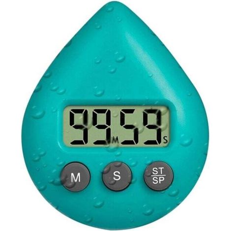 Minuterie De Douche Silencieuse Sans Tic Tac Numérique Étanche Petite Taille Verte