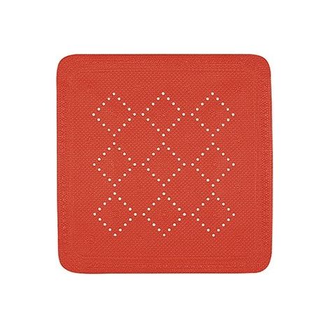 Alfombra de ducha PVC ALASKA 55x55cm Rojo Spirella (1/2)