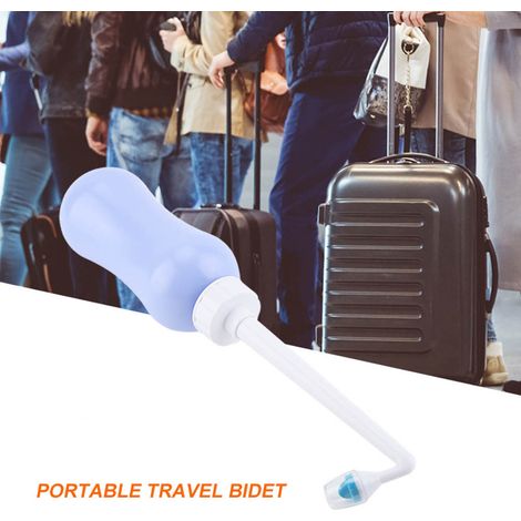 Bidet de voyage portable en plastique de 450 ml, pulvérisateur portatif, flacon de nettoyage intime pour femmes (1/5)