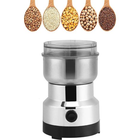 Macina Caffe Macinino Elettrico 250w Spezie Legumi Macinacaffe Lame