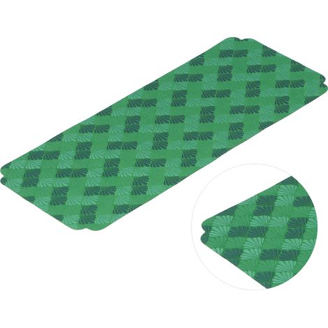 Platzsets im chinesischen Stil, gestrickte Stickerei, Teeservice-Platzsets für Zuhause, Teehaus, grünes Fächerblatt (1/5)