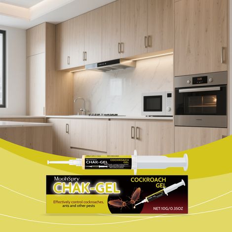 Gel anti-cafards, appât portable pour la maison, la cuisine et la chambre - 10 g (1/5)