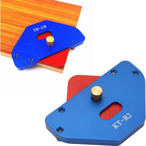 Gabarit de positionnement d'arc 8 en 1 pour le travail du bois, en alliage d'aluminium, outil de coupe des bords, moule à gabarit de rayon KT-R2 (1/5)