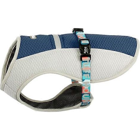 Chien Gilet Rafraîchissant Harnais Extérieur Chiot Refroidisseur Sécurité Réfléchissant Anti-Soleil Taille S Bleu