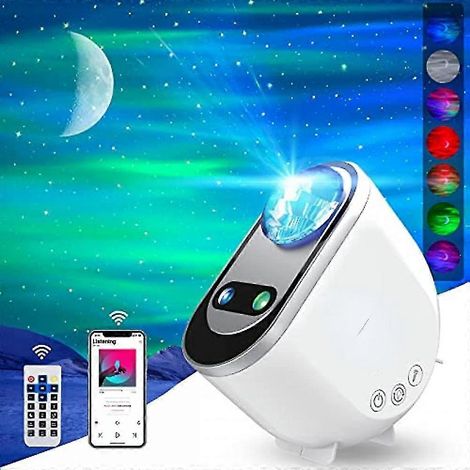 Filiyano – lampe lune à bruit – Projecteur d'étoiles aurores boréales, projecteur d'étoiles galactiques, lampe lune à bruit blanc pour ciel étoilé