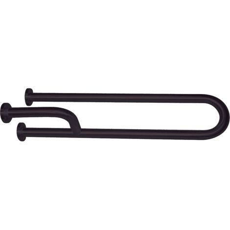 Presto Barra de apoyo mural inox negro (1/2)