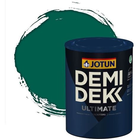 Peinture Bois - DEMI DEKK ULTIMATE - Lasure Opaque Satinée - RAL 6026 - 0,75L - Vert Opale (1/2)