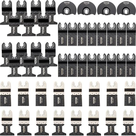 Kit Scie à Outil Oscillant 7 Types de Lames Lame Outil Multifonction Oscillante Acier Inoxydable Lames de Scie Multi-outils Universelles Oscillantes 45-47HRC pour Faciliter le Processus de Coupe (1/5)