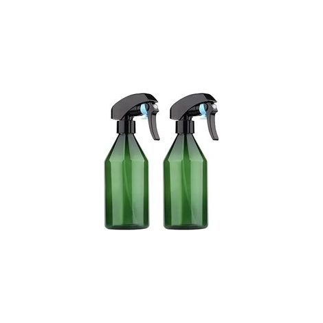 Plant Mister Spray Bottle, 2Pcs 10oz Fine Mist Plant Atomizer Watering Sprayer Bottle for Gardening Cleaning Solution with Top Pump Trigger Water, Green (1/5)
