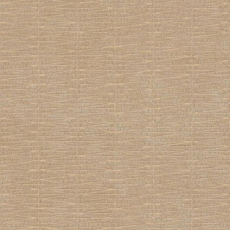 Papier peint uni beige doré Tapisserie géométrique à motifs de lignes Papier peint élégant style scandinavien pour salon (1/4)