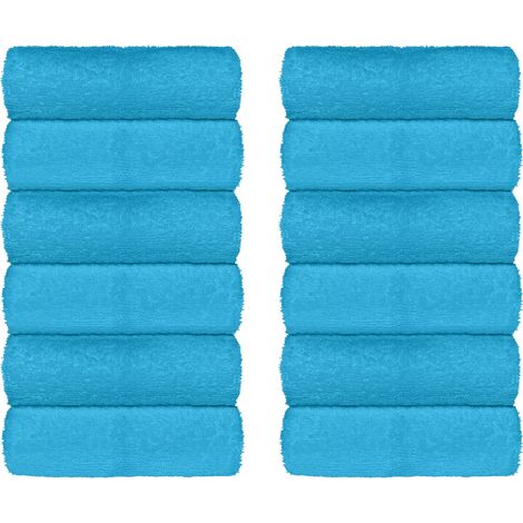 Set Asciugamani Bagno 100% Cotone Super Assorbenti Telo Doccia Spugna Professionali Salvietta Lavetta Viso Asciugamano Salviette Teli Asciugamano Ospite Qualità Hotel Lavette 12 Salviette viso - Turch