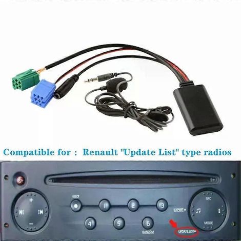Adaptateur Doxingye pour changeur CD mains libres avec câble audio auxiliaire de voiture et microphone Bluetooth sans fil. (1/5)