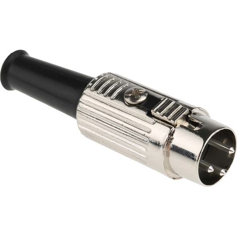 Connecteur DIN RS PRO, 3 contacts, Mâle, Montage sur câble ( Prix pour 1 )