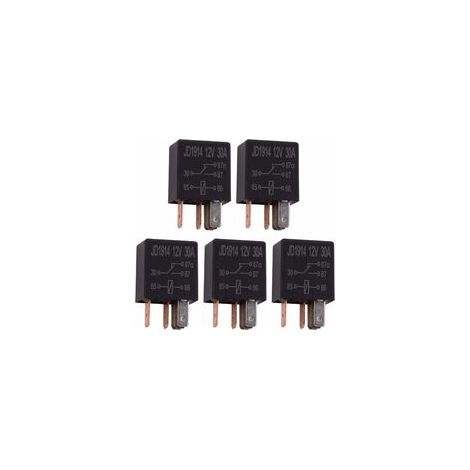 Relais 12 V 30 A à 5 broches, relais multifonction SPDT, robuste, relais standard 12 V CC à 5 broches, relais automobile