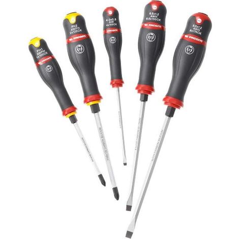 FACOM ATWCK.J5PB PRO-TWIST Screwdriver Set 5PCE HAMMER THRU