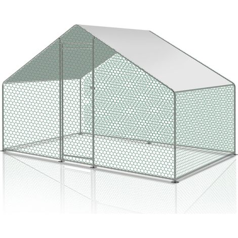 6 m² Enclos poulailler parc grillagé 2x3 M acier galvanisé (1/5)
