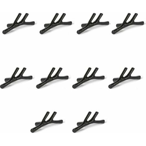 10 pomos vintage de aleación de zinc para puertas, cajones, armarios, cocinas, dormitorios (negros) (1/5)
