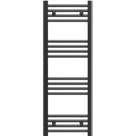Radiateur Salle de Bain Échelle Noir Granitan Breno 40x110 cm 369W avec Fixations (1/4)