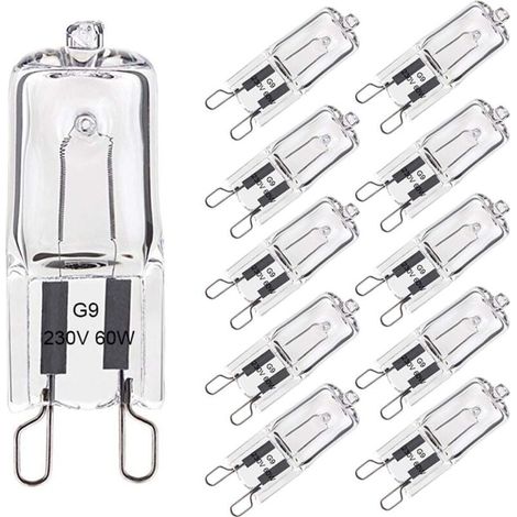 Halogenlampe G9, 60 W, Warmweiß 2800 K, 680 lm, 230 V, dimmbar, Halogen-Kapsel-Glühfadenlampe, 10 Stück (1/5)