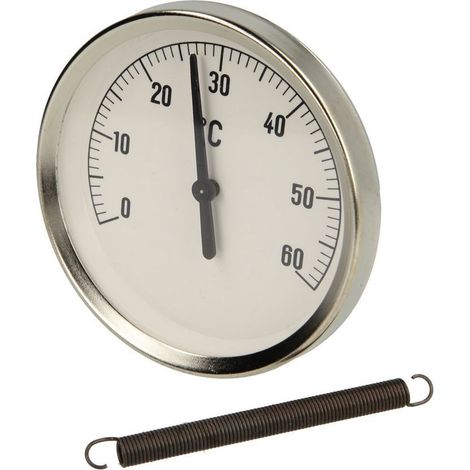 Thermométre à contact bimétallique 0-60°C boîtier 80 mm