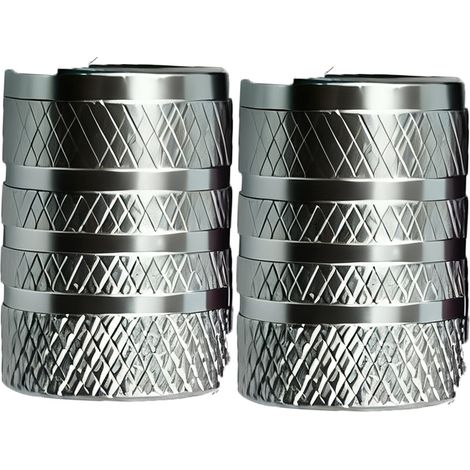 Tapón de válvula de neumático de aleación de aluminio, color americano, gris. (1/5)