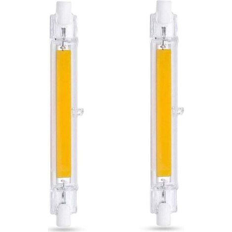 FOREHILL R7S 118 mm 10-W-LED-Lampe, Kaltweiß 6000 K, 1000 lm, entspricht einer 80-W-/100-W-R7S-J118-Halogenlampe, dimmbar, schlanke R7S 118-mm-COB-LED-Lampe für Wand-/Stehlampen, c