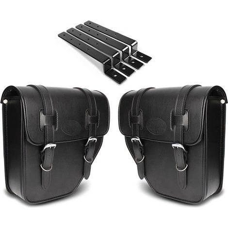 Set 2x Sacoche Cavalière für Custom-Motorräder + seitliche Halterung TXP