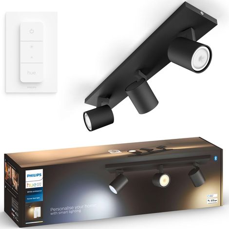 Spot de interior Hue Runner Negro 3 Cabezas Orientables