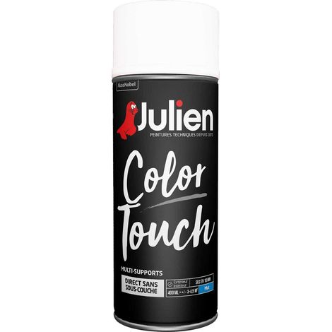 Peinture aérosol Color Touch multi-supports - Mat Blanc Neige - 400 ml - Julien