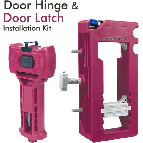 Kit de instalación para bisagras y pernos – Herramienta para mortajar puertas (verde)