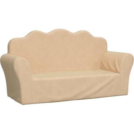 Canapé pour enfants 2 places,Sofa pour Salon,Banquette crème peluche douce CFW293998 (1/5)