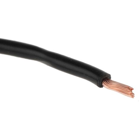 RS PRO Fil de câblage, section 1,5 mm², 1000 V Noir Cuivre, Maximum +70 °C, 25m ( Prix pour Bobine de 25 Mètres ) (1/3)