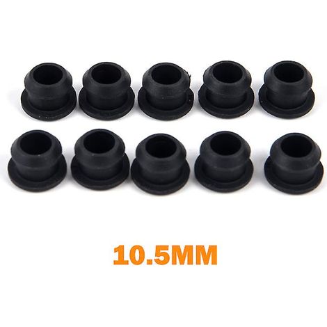 Lot de 10 bouchons d'étanchéité en caoutchouc silicone à clipser pour trous de 2,5 à 14 mm (1/5)