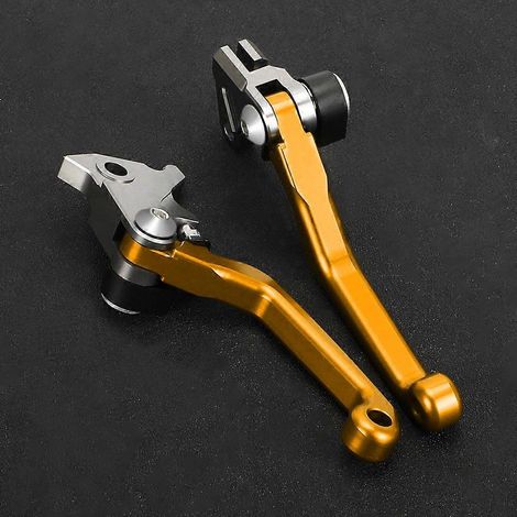 Aplicable a las manetas de freno y embrague plegables de aleación de aluminio para motocross HONDA CRF450X 2005-2018 Off-Road Pit Dirt Bike CRF 450X (dorado SIN LOGOTIPO) (1/5)