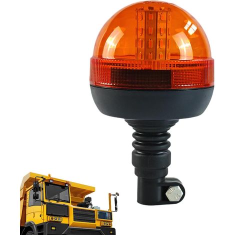 Balise stroboscopique pour camion, feu de signalisation LED pour toit, mode de clignotement réglable, revêtement robuste, outil indispensable sur les chantiers, texture soignée, catégorie automobile, (1/5)