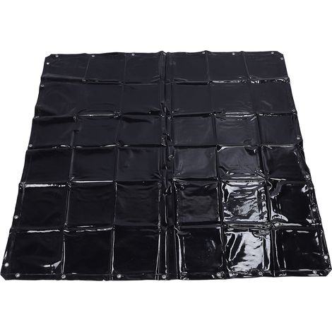 Rideau de soudage de sécurité 1,74 m x 1,74 m (5,7 x 5,7 pi), écran de soudage suspendu résistant aux UV (6 niveaux), avec attaches pour câbles, pour atelier et usage industriel, vert foncé. (1/5)