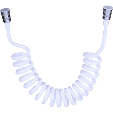 Shower Hose, Foam Shower Hose with Copper Cap, Telescopic Spring Hose, Retractable Hose for Hand Shower, Toilet and Bidet (3M White) (1/5)
